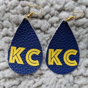 KC faux leather earrings